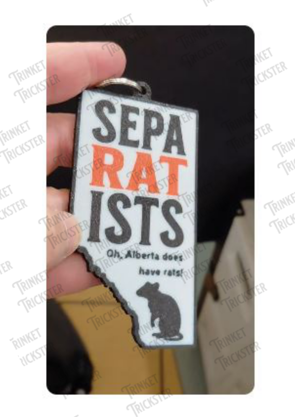 Alberta Rats Keychain – Funny Canadian Gift, 3D Printed