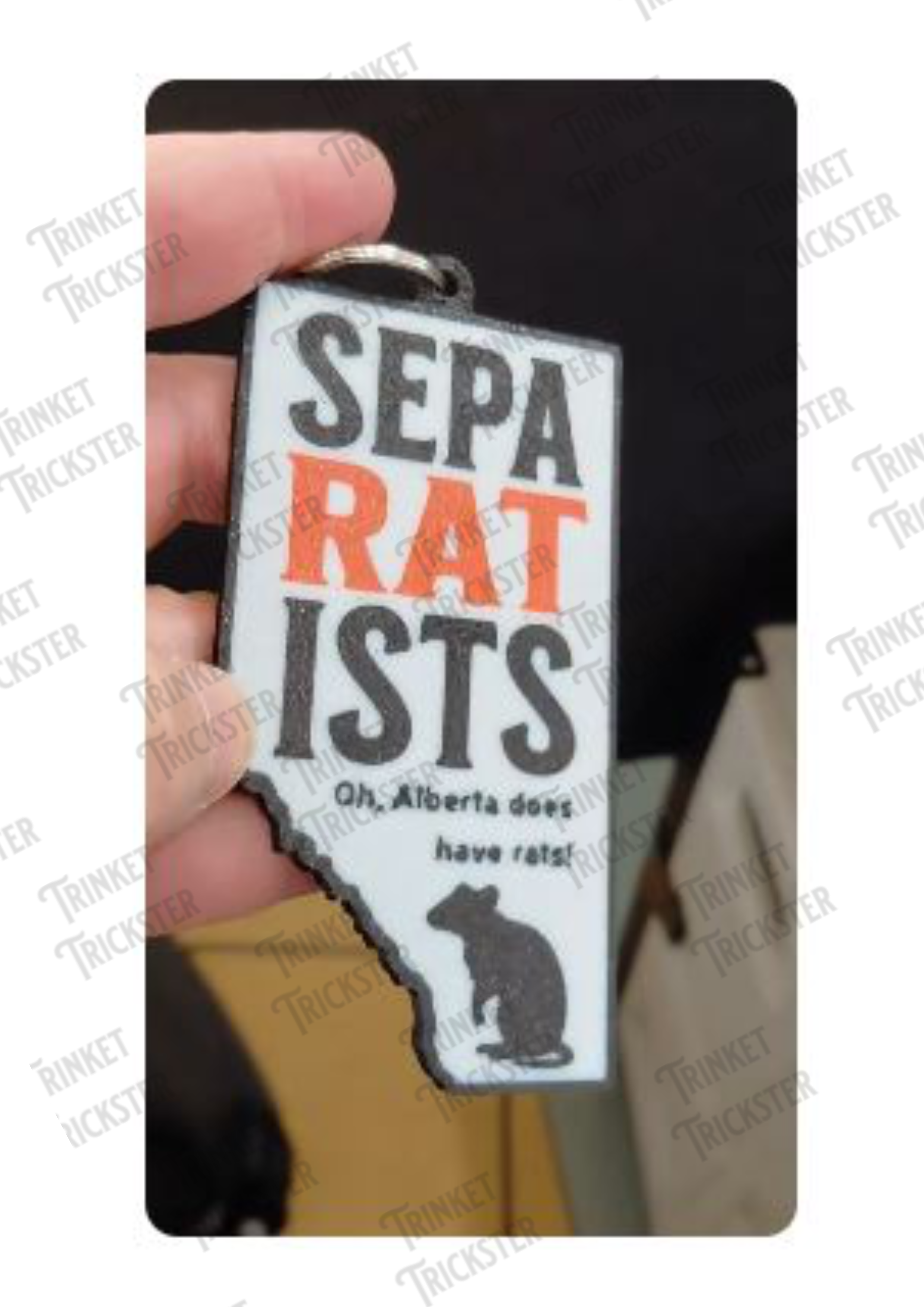 Alberta Rats Keychain – Funny Canadian Gift, 3D Printed