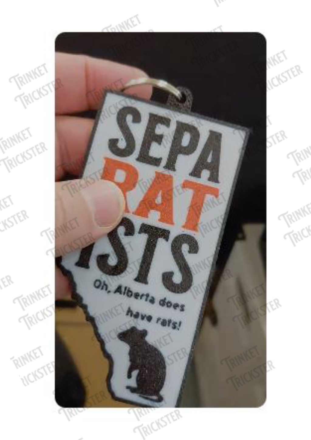 Alberta Rats Keychain – Funny Canadian Gift, 3D Printed