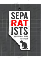 Alberta Rats Keychain – Funny Canadian Gift, 3D Printed