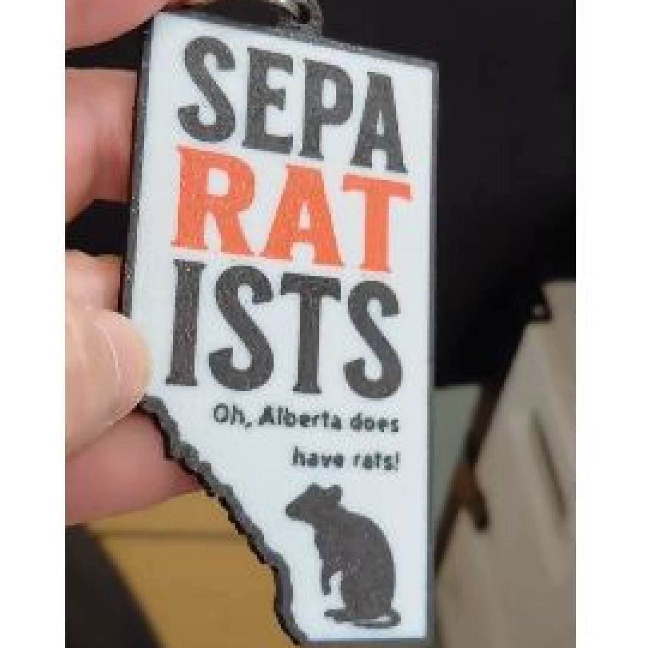 Alberta Rats Keychain – Funny Canadian Gift, 3D Printed