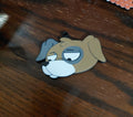 3D Printed Grumpy Dog Keychain – Durable PLA Bag Charm, Lightweight Animal Key Ring for Backpacks, Funny Novelty Gift for Dog Lovers