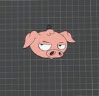 3D Printed Grumpy Pig Keychain – Durable PLA Bag Charm, Lightweight Novelty Key Ring for Backpacks & Purses, Funny Gift for Pig Lovers